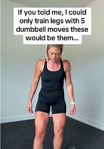 Important ‼️ If you’re building stronger legs at home, you don’t need dozens of exercises 🙅🏼‍♀️ You need a handful of proven staples that you can progressively get stronger at over time. 💪🏼 The 5 moves shown here are some of my favorites: ✔️ heel elevated goblet squat ✔️ hamstring curls on bench (or floor) ✔️ goblet hold curtsy lunges ✔️ deadlifts ✔️ glute bridges Choose a weight that allows you to move with good form and control, then gradually increase the load as you get stronger. Remembe