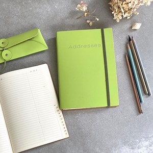 Recycled Leather Address Book Choice of 30 Colours - Etsy