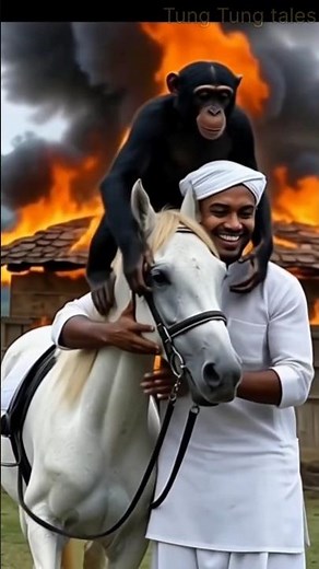 🔥 Emotional Animal Rescue Story Brave Monkey Saves Horse from Stable Fire True Friendship & Courage