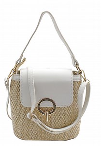 [Hot Item] Wholesale 2023 Bucket Bag Lady Sling Crossbody Shoulder Bag Straw Leather Handbags