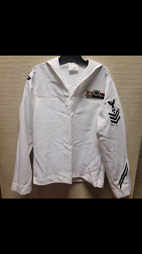 Can anyone help identify the Navy ribbon rack in this photo? I'd love to know what each ribbon means, plus info on the arm patch and stripes. Thanks! #navyribbon #ussnavy #sailor #ribbonID #crackerjack | Secondhand Sandies