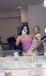 Look In The Mirror 📸🧸 #offset #cardib #wave #kulture | Newborn Arrival