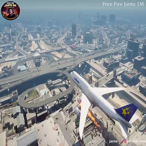 Boeing 747 Emergency Landing On Beach After Engine Exploded GTA 5 | Free Fire Janta 1M