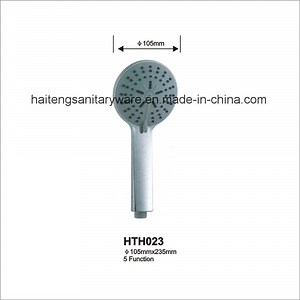 [Hot Item] 5 Settings Hand Shower Round ABS Plastic Bathroom Watermark Shower Head