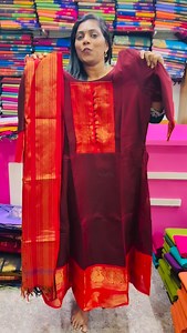 2.6K views · 52 reactions | NITHIFASHIONS 8438504254 Price: 2100 Wholesale & retail Available in all sizes #M to xxxl #nithifashions #traditional #cotton #handloomsaree #frocks | Nithi Garments Sathya | Facebook