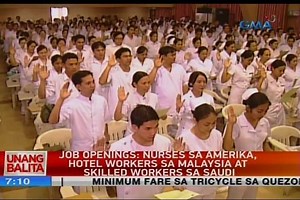 Sa mga naghahanap ng trabaho, may mga job opening sa Middle East, Amerika at Malaysia. Narito ang Unang Balita ni Sandra Aguinaldo. Sa mga Kapuso abroad, tumutok o mag-subscribe sa GMA Pinoy TV, GMA Life TV, at GMA News TV International para sa iba pang mga balita. | Unang Hirit