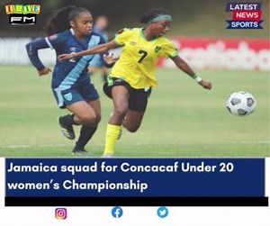Jamaica’s 20 member squad for the Concacaf under 20 women’s...