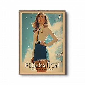 Join the Federation Retro Sci-fi Poster – Vintage Space Art Print, Star Trek Inspired Pop Culture Decor, Peace Unity Exploration Artwork - Etsy Australia