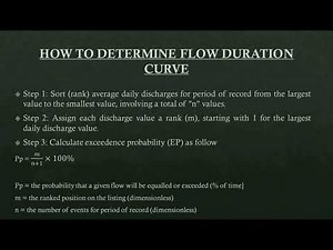 FLOW DURATION CURVE