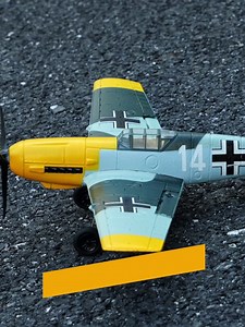 4 Channel RC Plane - Ready to Fly BF-109 RC Airplane, Easy Control for Beginners & Adults,Remote Control Airplane with Xpilot Stabilization System & One Key Aerobatic