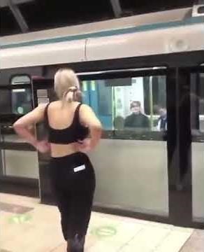 Flashing on the train