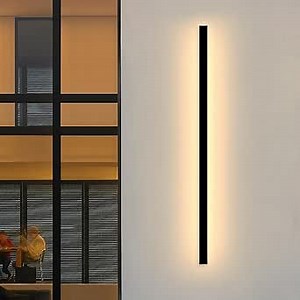 NIUZDU Modern Outdoor Wall Lights - 59inch Black Exterior Light Fixtures Wall, Porch Lights Outdoor Wall Sconce, Patio Long Strip Wall Light Fixtur Outside for Garage, House