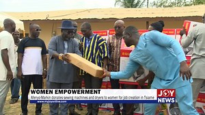 8.2K views · 111 reactions | Women Empowerment: Afenyo-Markin donates sewing machines and dryers to women for job creation in Tsiame. #JoyNews | Joy 99.7 FM | Facebook