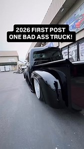 9.8K views · 2K reactions | Dropped - What a way to start the year, one immaculate truck build via @nickellscustomsinc rocking that perfect black paint over some big ass billet rollers, what a unit. Enjoy! #streettruck #hotrod #carporn #slammed #lowfastfamous  Source ghosttownclassics | Low Fast Famous | Facebook