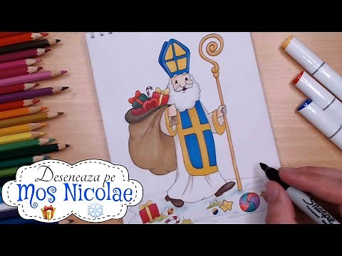 Cum se deseneaza MOS NICOLAE 🎅