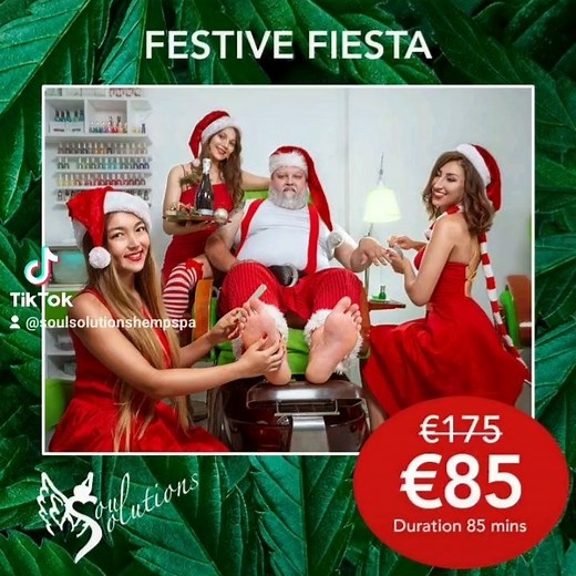 Among the most extravagant of treatments is Festive Fiesta. This 85 minutes “ultimate head-to-toe indulgence” will make you feel completely mellow as never before using plant-based cannabidiol and essential oil-infused products in every step of this wonderful Soul Solutions CBD journey. Festive Fiesta is the hottest NEW CBD SPA Treatment that helps to reduce all types of pain including chronic pain, improves brain function, immune system, sleep and is the best miracle cure for relieving anxiety 
