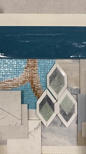 Tiles enhancing countertops creates a stunning balance for an interior space. #materialboard #tilestyle | Colonial Marble & Granite