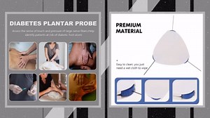 Healifty 2pcs Diabetic Test Pen Triangle Shape Monofilament Pen Diabetic Foot Tester Diabetic Neuropathy Test Needles Diabetic Diagnostic Tools (White)