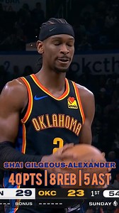 SGA 3rd straight 40 points 🔥🏀 #MVPrace #OKCvsNUGGETS | Buzz Ketball Network