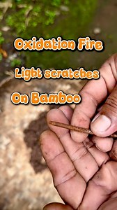 Fire Oxidation, Used Nails on Bamboo #bamboostrikealight #bamboo #creativesurvival #firemaking #fireskills | dalemgumino