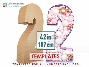 Huge Birthday Numbers TEMPLATES, 0-9 | 42in - Etsy