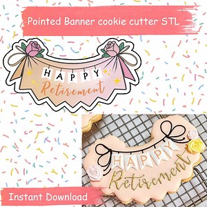 Pointed Celebration Banner Cookie Cutter | STL File, Instant Download, 3D Printing, Custom Cookie Cutter. Baby Shower, Wedding, Birthdays - Etsy Canada