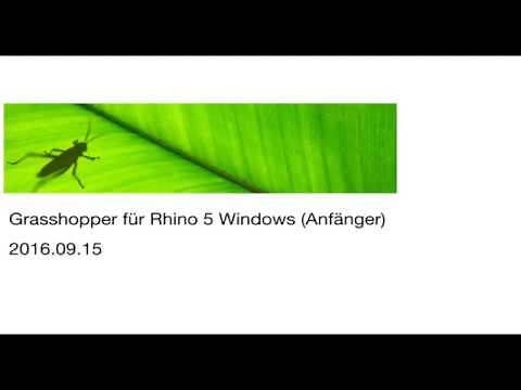 Grasshopper für Rhino Windows - Anfänger
