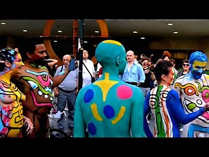 Body Painting (Body Art) Andy Golub Art Group (Human Connection Arts) at Museum Mile Festival NYC