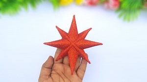 12K views · 389 reactions | DIY Glitter Foam Star | Christmas Ornaments | How To Make Christmas Star From Glitter Foam Paper #ChristmasOrnaments #DIYGlitterFoamStar #Christmas Star | Entertaining Arts | Facebook
