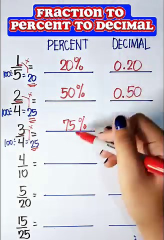 288K views · 8.8K reactions | FRACTION ➡️ PERCENT ➡️ DECIMAL‼️ #math #mathteachergon #mathreview #mathtutorials | Math Tutorials | Facebook