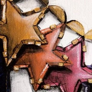 YSL (Stefano Pilate era) mirrored, Perspex star necklace. #SS09 #HowHighTheMoon | Pippa McManus Illustration