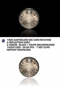 1966 Australian 50c Silver Coin Rotating Videos (digital Download) - Etsy Australia