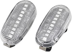 Sequential Amber LED Side Marker Turn Signal Light Signal Indicator Replacement for Alfa Romeo 147 GT MiTo, for FIAT Bravo II Hatchback 2007-2014（Clear）