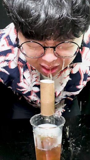 Giant Straw Challenge #stitch #이어찍기 #추천 #fyp #viral #tastyhoon