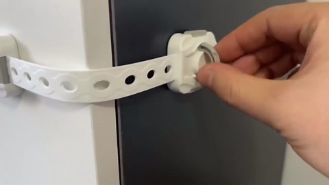 FYY Child Proof Cabinet Locks - Baby Proofing Cabinet Strap Locks, (6-Pack) 3M Adhesive Adjustable Door Latches for Cabinets and Drawers, Multi-Purpose for Furniture Toilet Seats Ovens, Grey