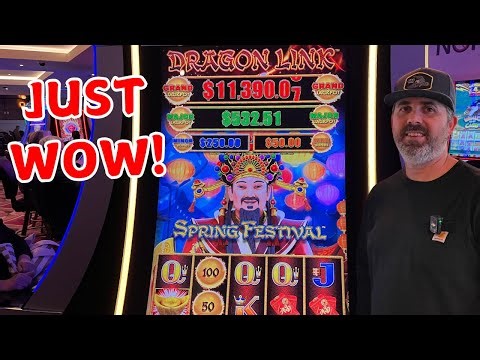 A HUGE BONUS! Saved Our Session! Playing Dragon Link Spring Festival Slot Machine