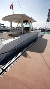 The Boston Whaler, Inc. - Global 380 Outrage. Great open space, adjustable seating and perfect ergonomics in the helm station. She's powered by 3 Mercury Racing 450R's, giving all the power you need to go offshore with confidence. For more from the 2023 Cannes Yachting Festival visit our dedicated page - https://tinyurl.com/2p8j6ne8 #bostonwhaler #montyswan #mercury #mercuryoutboards #cannesyachtingfestival #powerboatandrib #Cannes #PBR #powerboat #powerboats #boating #RIBs #boats #boatshow #can