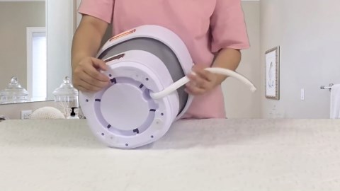 Portable Washing Machine, 15L Mini Folding Washing Machine with Spin Dryer, Small Collapsible Laundry Washer for Travel, Dorm, Capming, Apartment, RV, Socks, Underwear, Baby Clothes, Grey