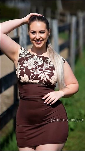 Brown Mini Dress Aesthetic #CurvyFashion #OutfitInspo #Shorts
