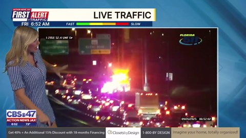 I 295 lanes, exit ramp closed at Town Center/UNF Drive