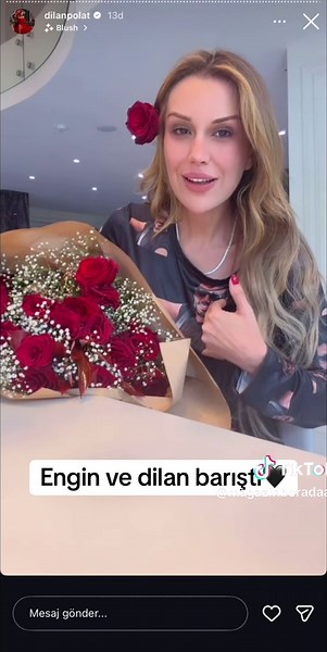 Engin ve Dilan barıştı — Engin Dilan’a gül gönderdi