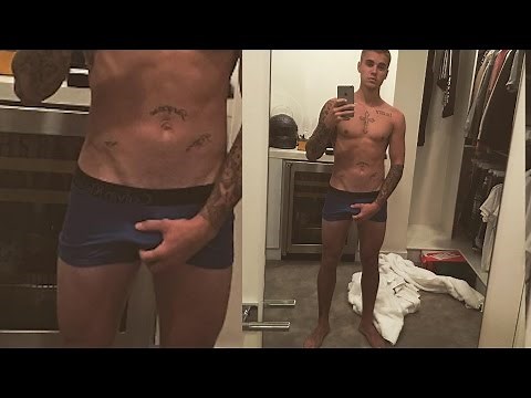 Justin Bieber marca paquete en Instagram