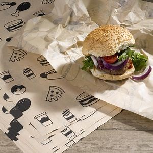 [Hot Item] Custom Biodegradable Sandwich Burger Wax Paper Food Greaseproof Wrapping Packaging Paper