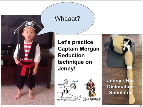 Captain Morgan Technique for Posterior Hip Dislocation Reduction (Step by Step on Jenny)
