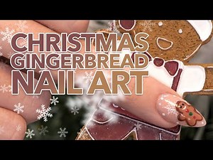 Easy Christmas Gingerbread Nail Art 🎄| Snowflake Foil HACK