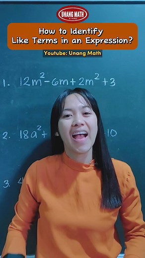 How to Identify Like Terms in an Expression? #algebra #math #mathskills #mathhacks #mathtutorial #mathtutor | Unang Math