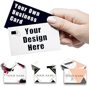 Custom Business Cards with Logo - Personalized Double Sided Printing Business Card, 300GSM Coated Paper Text & Photo Card for Professional Networking, Includes Card Holder Case 1000pcs