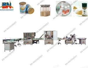 [Hot Item] Wash Fill Seal Cap Label Print etc Bottle Powder Filling Machine