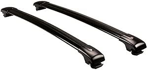 FTAPACCE 2PCS Aluminum Crossbar Cross Bars Fits for Nissan All New Pathfinder 2022 Luggage Carrier Roof Rail Rack Lockable (Black)