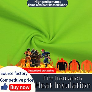 [Hot Item] Manufacture Fire Retardant 220 GSM En 20471 Modacrylic Cotton Antistatic Reflective Fluorescent Single Jersey Knitted Hi Vis Fabric for for Garment / Clothing